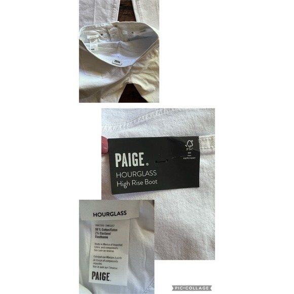 Anthropologie PAIGE Hourglass High Rise Boot Jeans Size 30 in Crisp White - Picture 12 of 15